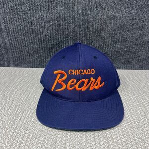 Vintage Chicago Bears Script SnapBack Hat Wool Yupoong NFL Clark Griswold